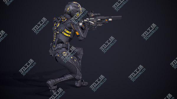 images/goods_img/20210312/Sci-Fi Soldier Female With The Sniper Rifle Rigged model/5.jpg